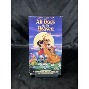 All Dogs Go To Heaven VHS 1990 MGM UA Home Video Don Bluth Animated Movie Beta
